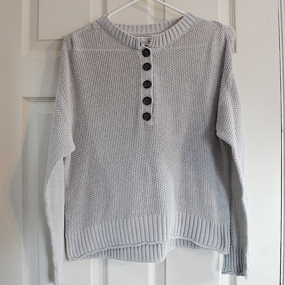 American Eagle Women’s Grey Knit Sweater, size small